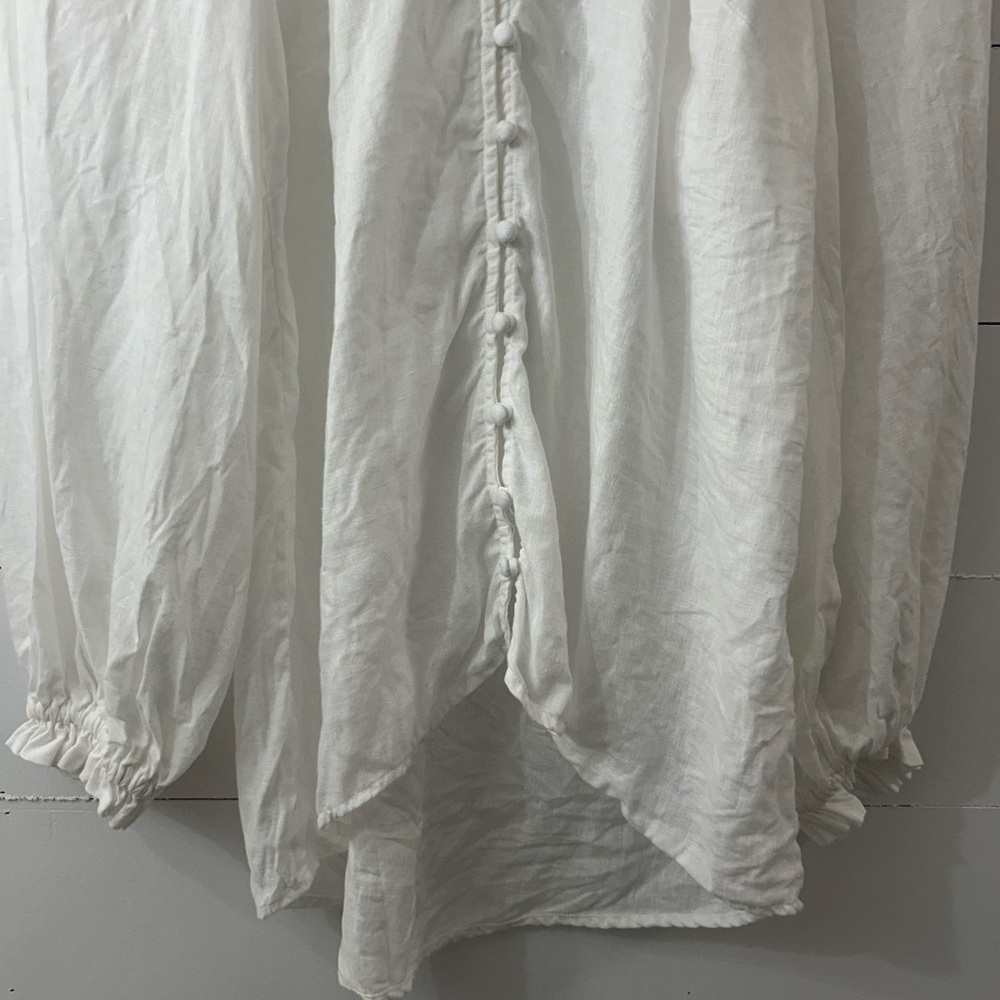 Anthropologie The Audie Linen Puff-Sleeve Blouse - Picture 14 of 16